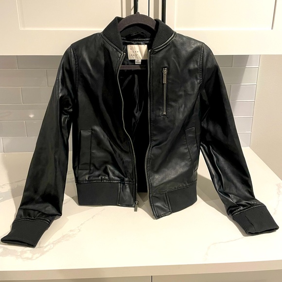 a new day Jackets & Blazers - FREE Black Faux Leather Jacket